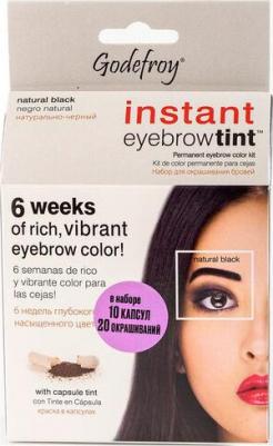 Краска-тинт для окрашивания бровей с эффектом татуажа, натурально-черный 0850018414289