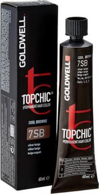 Краска для волос Topchic 7SB серебристо-бежевый 60 мл – фото 4