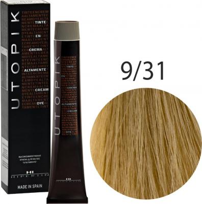 Краска для волос Utopik 9/31U светлый блонд золотисто-пепельный 60 мл