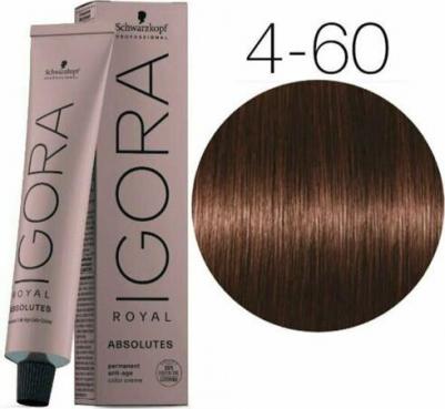Schwarzkopf Professional Краска для волос Royal Absolutes, 60 мл, 4-60 Средний коричневый шоколадный натуральный, 60 мл