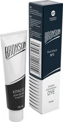 Краска для ресниц и бровей BRONSUN, цвет иссиня-чёрный тон 3, 15мл – фото 8