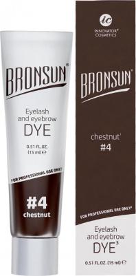 Краска для ресниц и бровей BRONSUN, цвет каштан тон 4, 15мл – фото 10