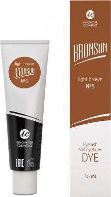 Краска для ресниц и бровей BRONSUN, цвет светло-коричневый тон 5, 15мл – фото 2