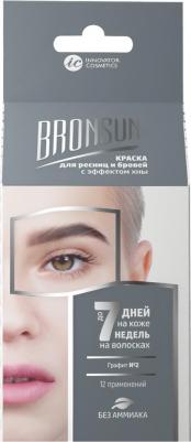 Набор для домашнего окрашивания BRONSUN, краска для бровей и ресниц + оксидант, цвет графит тон 2 – фото 11