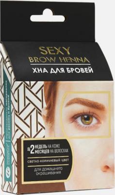sexy brow henna, Набор, (5-капсул), Светло-коричневая хна (1/10шт) – фото 4