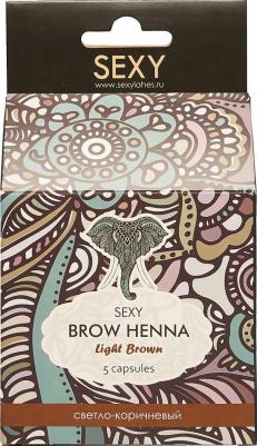 sexy brow henna, Набор, (5-капсул), Светло-коричневая хна (1/10шт) – фото 5