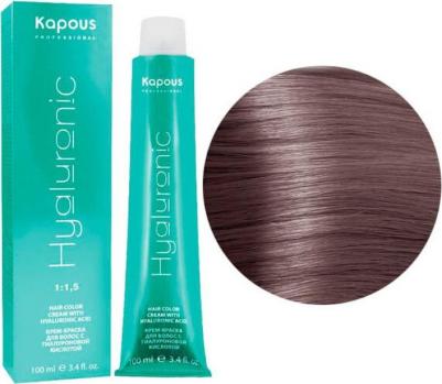 Крем-краска для волос с гиалуроновой кислотой "Hyaluronic Acid", 8.28 Светлый блондин перламутровый шоколадный, 100 мл – фото 3