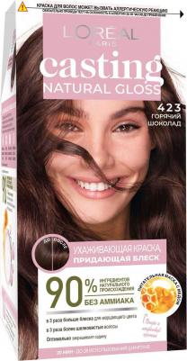 Краска-уход для волос без аммиака Casting Natural Gloss оттенок 423 Горячий шоколад – фото 4