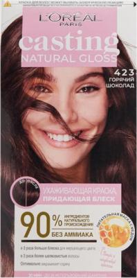 Краска-уход для волос без аммиака Casting Natural Gloss оттенок 423 Горячий шоколад