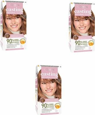 Краска-уход для волос без аммиака Casting Natural Gloss оттенок 723 Пряничный латте – фото 2
