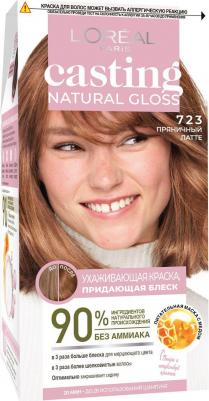 Краска-уход для волос без аммиака Casting Natural Gloss оттенок 723 Пряничный латте – фото 5