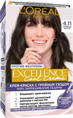 Крем-краска для волос Excellence Cool Creme Ультрапепельный светло-каштановый тон 5.11, 192 мл – фото 9