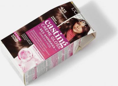 Стойкая краска-уход для волос "Casting Creme Gloss" без аммиака, оттенок 415, Морозный каштан – фото 1