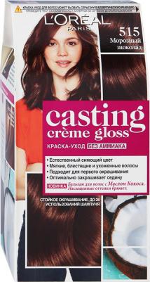 Стойкая краска-уход для волос "Casting Creme Gloss" без аммиака, оттенок 515, Морозный шоколад – фото 6