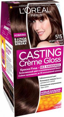 Стойкая краска-уход для волос "Casting Creme Gloss" без аммиака, оттенок 515, Морозный шоколад – фото 16