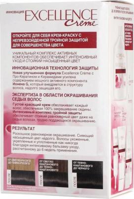 Стойкая крем-краска для волос "Excellence", оттенок 1.00, Черный – фото 4