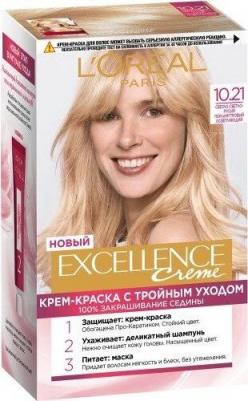 Стойкая крем-краска для волос "Excellence", оттенок 10.21, Светло-светло русый перламутровый осветляющий 3600523781225