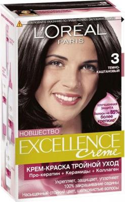 Стойкая крем-краска для волос "Excellence", оттенок 3, Темно-каштановый – фото 6