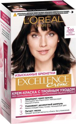 Стойкая крем-краска для волос "Excellence", оттенок 3, Темно-каштановый – фото 7