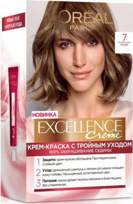 Стойкая крем-краска для волос "Excellence", оттенок 7, Русый 3600523781164 – фото 5