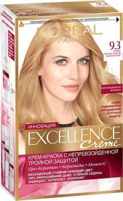 Стойкая крем-краска для волос "Excellence", оттенок 9.3, Очень Светло-русый золотистый 3600523781188 – фото 11