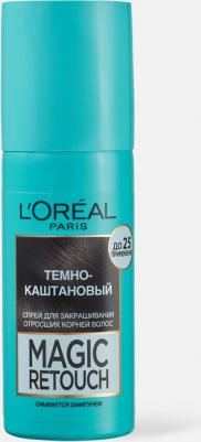Тонирующий спрей для мгновенного закрашивания отросших корней "Magic Retouch", оттенок Темно-каштановый, 75 мл – фото 8