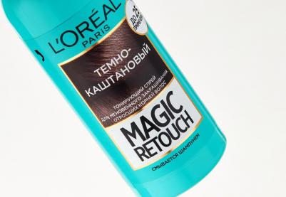 Тонирующий спрей для мгновенного закрашивания отросших корней "Magic Retouch", оттенок Темно-каштановый, 75 мл – фото 11