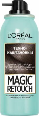Тонирующий спрей для мгновенного закрашивания отросших корней "Magic Retouch", оттенок Темно-каштановый, 75 мл – фото 19