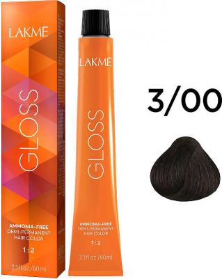 Крем-краска для волос тонирующая Gloss, 60 мл, 3/00 Темно-каштановый, 60 мл – фото 3