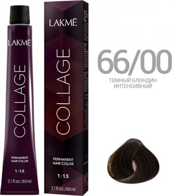 Перманентная крем-краска Collage, 60 мл, 6/00+ Темный блондин интенсивный, 60 мл