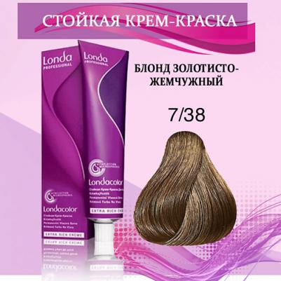 Стойкая крем-краска Londacolor Creme Extra Rich, 7/38 блонд золотисто-жемчужный, 60 мл – фото 8