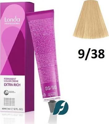 Стойкая крем-краска Londacolor Creme Extra Rich, 9/38 очень светлый блонд золотисто-перламутровый, 60 мл – фото 4