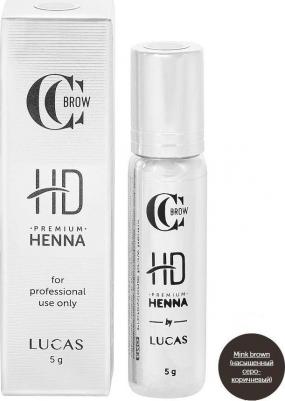 Хна для бровей, насыщенный серо-коричневый / CC Brow Premium henna HD Mink brown 5 г – фото 4