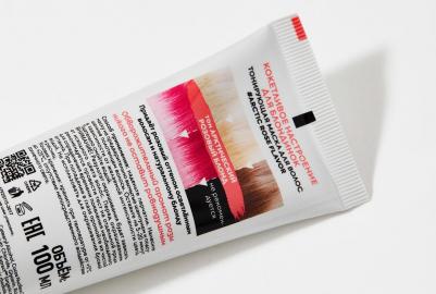 Маска тонирующая для волос тон арктический розовый блонд, 100 мл – фото 6