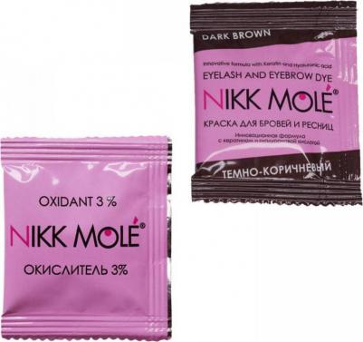 Краска для бровей и ресниц в саше с Окислителем 3%.Цвет:Темно-коричневый – фото 1