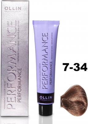 7/34 краска для волос, русый золотисто-медный / PERFORMANCE 60 мл