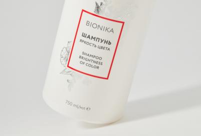 BioNika - Шампунь для окрашенных волос "Яркость цвета" 750 мл – фото 4