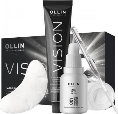 Набор VISION для окрашивания бровей и ресниц графит 2*20 мл – фото 1