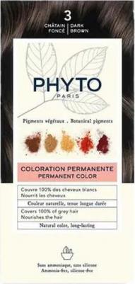 3 фитоколор краска для волос темный шатен 50/50/12