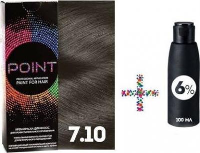 Крем-краска для волос 7.10 и крем-окислитель 6%