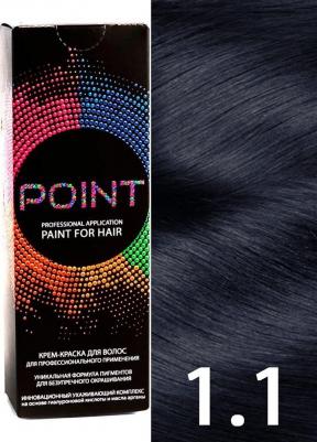 Крем-краска для волос тон 1.1 Иссиня-чёрный пепельный 100мл
