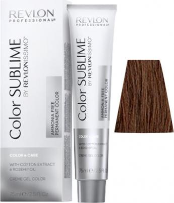 5.35 краситель перманентный без аммиака, светло-коричневый золотисто-махагоновый / RP RVL COLOR SUBLIME 75 мл – фото 1