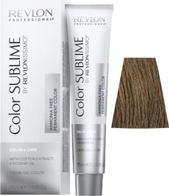 6 краситель перманентный без аммиака, темный блондин / RP RVL COLOR SUBLIME 75 мл – фото 1