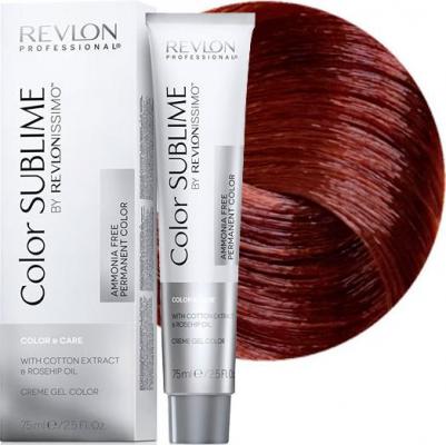 6.35 краситель перманентный без аммиака, темный блондин золотисто-махагоновый / RP RVL COLOR SUBLIME 75 мл – фото 4