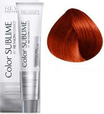 7.40 краситель перманентный без аммиака, блондин интенсивный медный / RP RVL COLOR SUBLIME 75 мл – фото 1