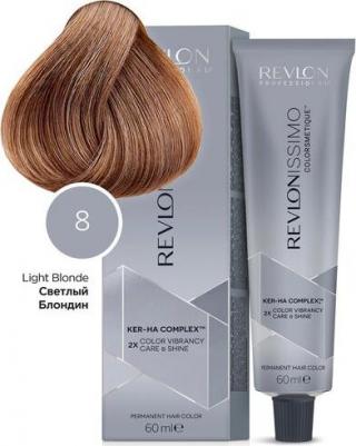 8 Светлый блондин Revlonissimo Colorsmetique перманентный краситель 60 мл – фото 2