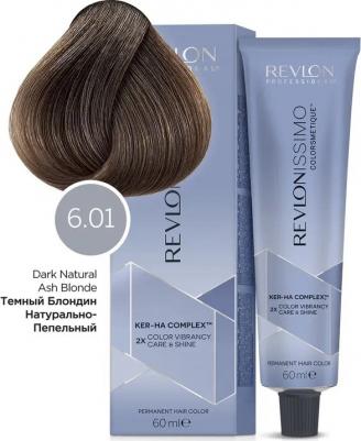 Revlonissimo Colorsmetique Краска для волос, 6.01 темный блондин пепельный, 60 мл – фото 1