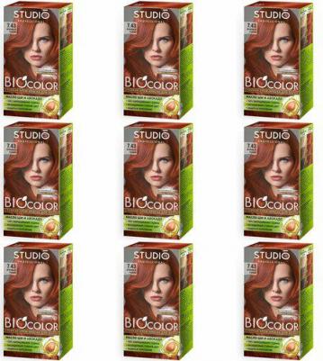 Комплект, BIOCOLOR 7.43 огненный рыжий 2*50+15 мл – фото 11