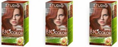 Комплект, BIOCOLOR 7.43 огненный рыжий 2*50+15 мл – фото 15