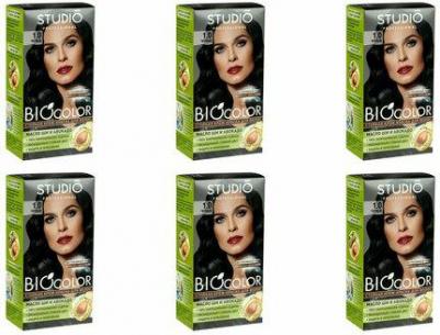 Комплект, BIOCOLOR для окрашивания волос 1.0 черный 2*50+15 мл – фото 3